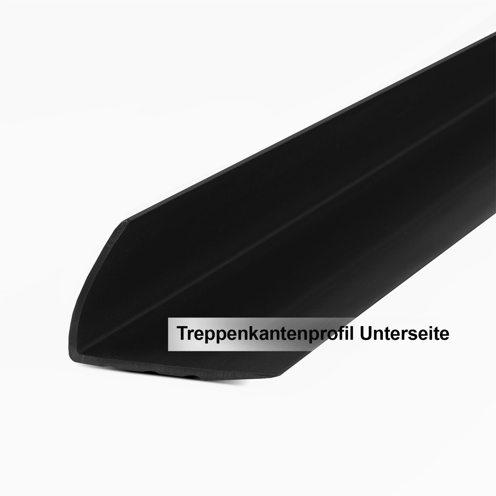 Profili per scale Toronto PVC montaggio con o senza foratura, 40 x 25 mm, Nero, Lunghezza = 100 cm - 3