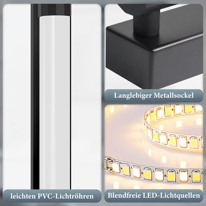 Kinkiet lustrzany LED Nettlife 50 cm 10 W, czarny, ciepła biel 3000 K, IP44, wodoodporny, nowoczesny, do łazienki, przedpokoju lub salonu - 4