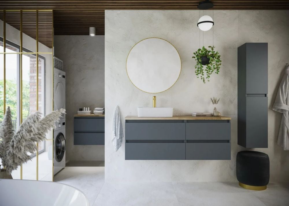 Szafka łazienkowa ARCO 40 cm grafit wysoka