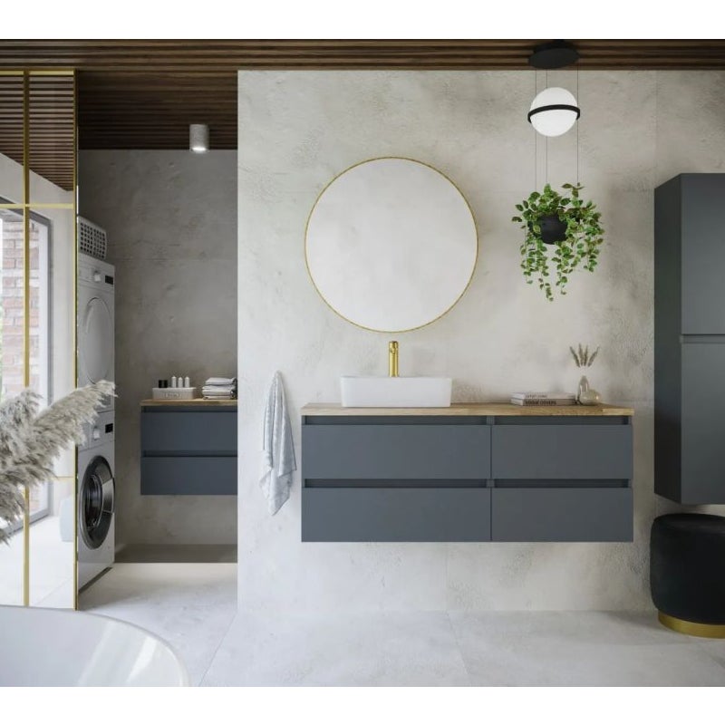 Szafka łazienkowa ARCO 40 cm grafit wysoka