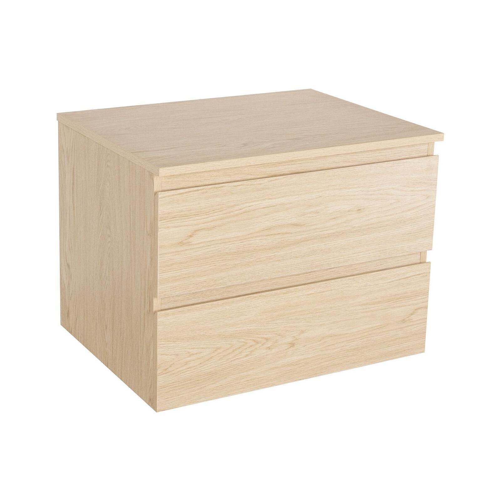 Meuble simple vasque SORRENTO décor chêne 60cm - 2
