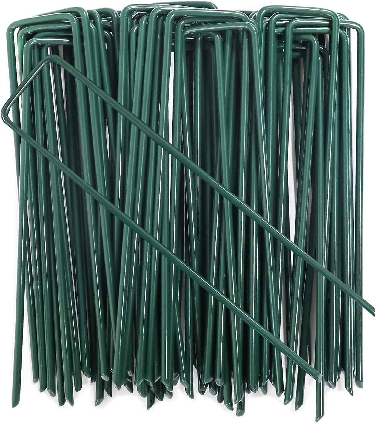 20 Picchetti A U In Metallo Antiruggine Per Ancoraggio A Terra - 150x39x3 Mm - Fissaggi Per Telo Pacciamatura, Recinzioni, Tende Da Campeggio - 3