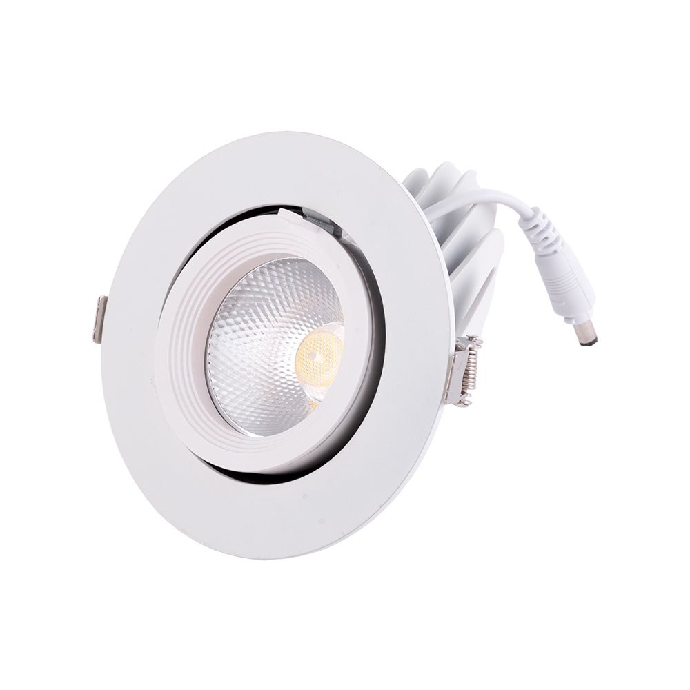 Foco Downlight LED 20W 3000Lm 4000ºK Circular Ajustável 40.000H [HO-COB ...