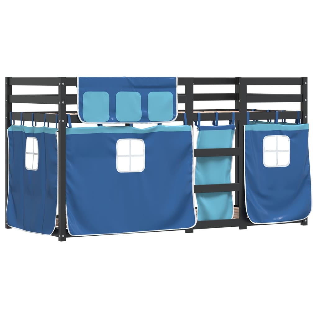 Rideau Pour Lit Mezzanine Ou Superposé Avec Tour | Kit Déco Bleu Polyester | Crée Une Cabane Ou Aire De Jeu