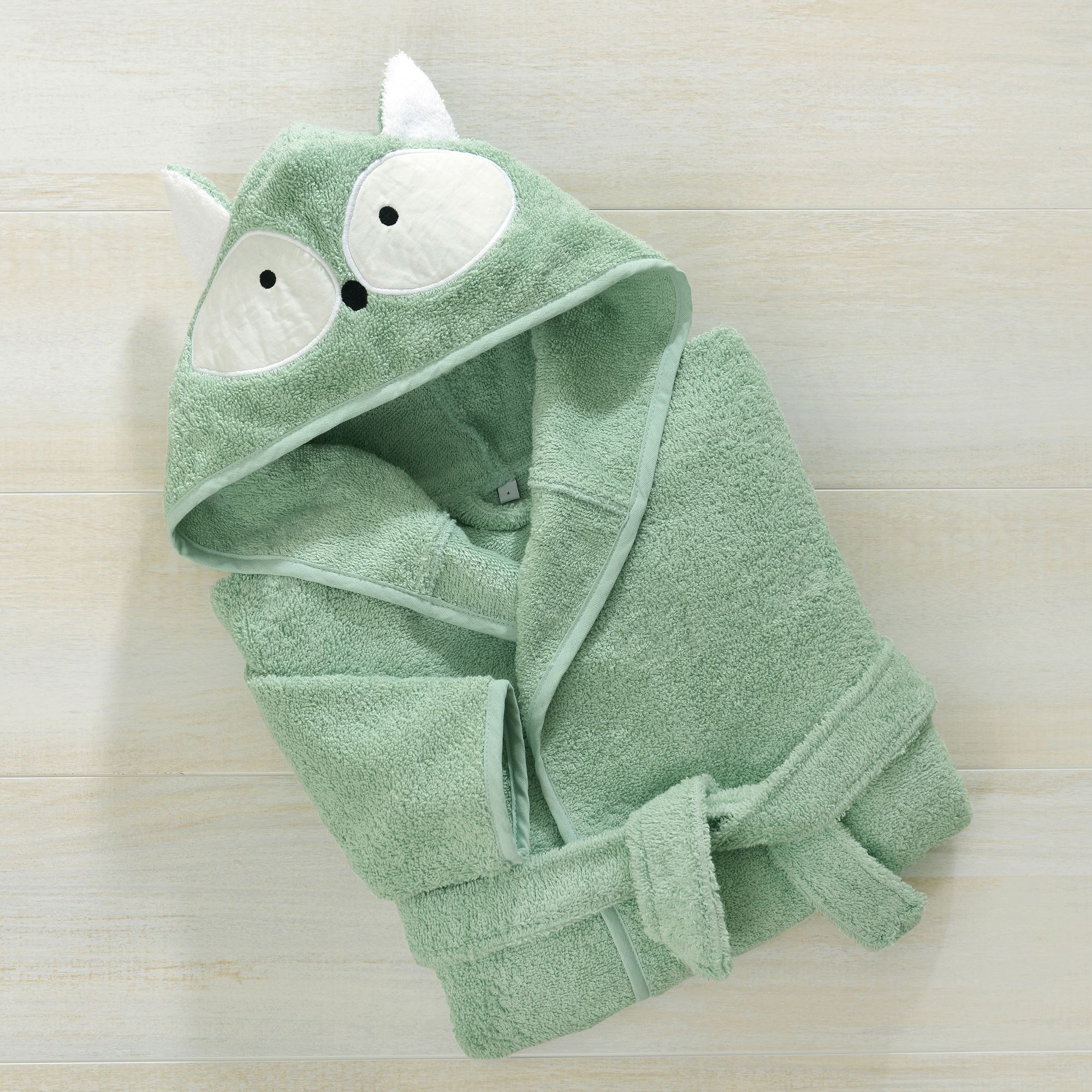Peignoir de bain BABY peignoir 4 ans vert amande en coton | Leroy Merlin