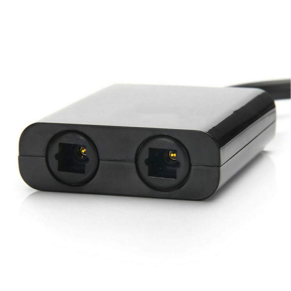 2 in 1 Sortie Optique Repartiteur Audio, Double Port Optique Câble Audio Adaptateur, Séparateur Fibre Remplacement - 2
