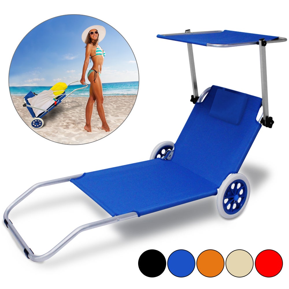 Chaise Longue Pliable Outtec - Léger 1,75kg - Jardin, Plage, Camping - Support 100kg - 3