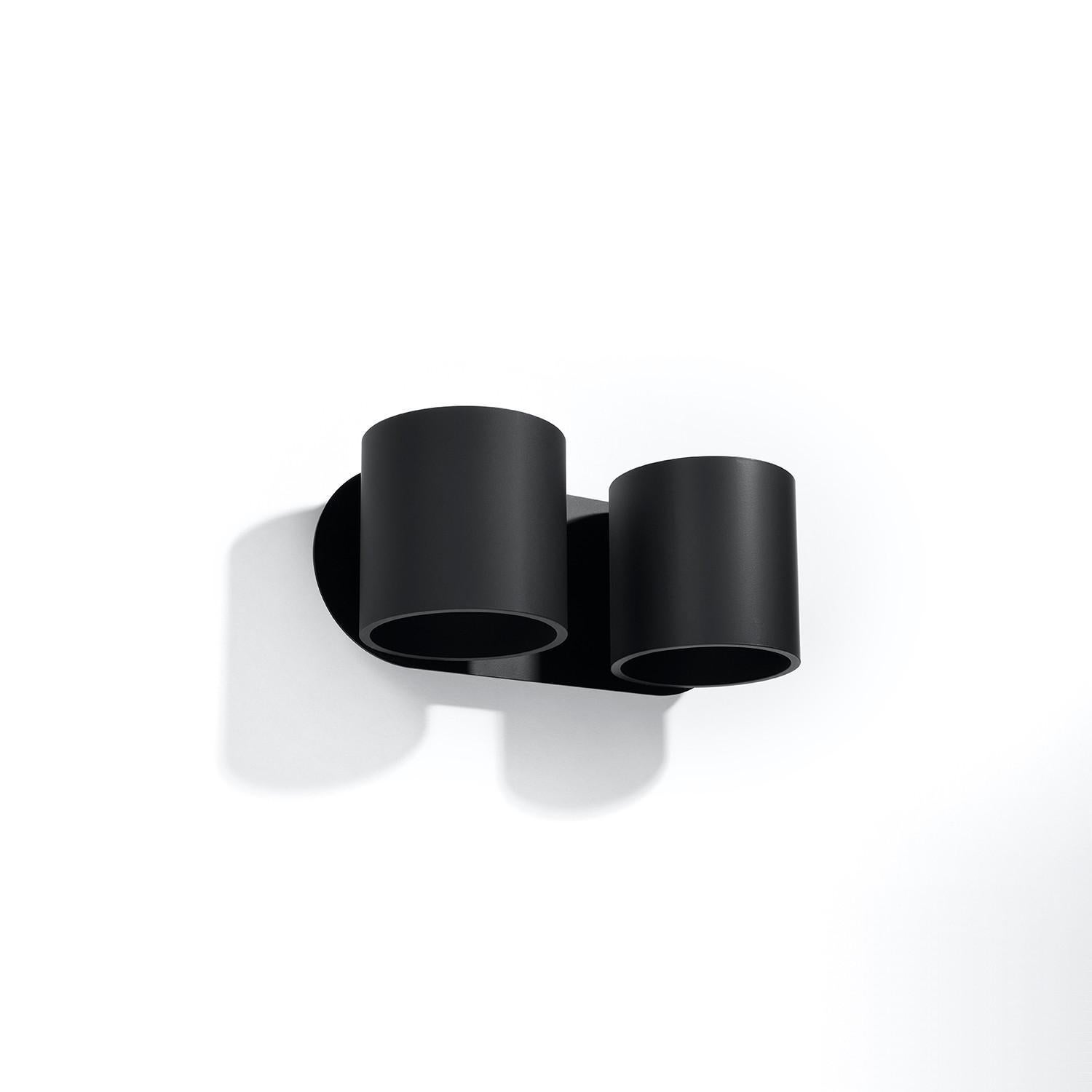 Kinkiet ścienny Orbis czarny 2xG9x12W wym: 12 x 28 x 28 cm aluminium IP20 Sollux Lighting