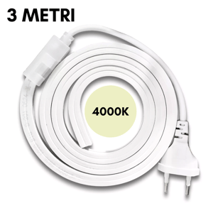 XUNATA Striscia LED COB 220V, Alta Luminosità 360 LED/m, IP65 Impermeabile, Ogni 50 Cm Di Taglio, Nastri LED Flessibile Luce (Bianco Caldo, 7m - Foto 7