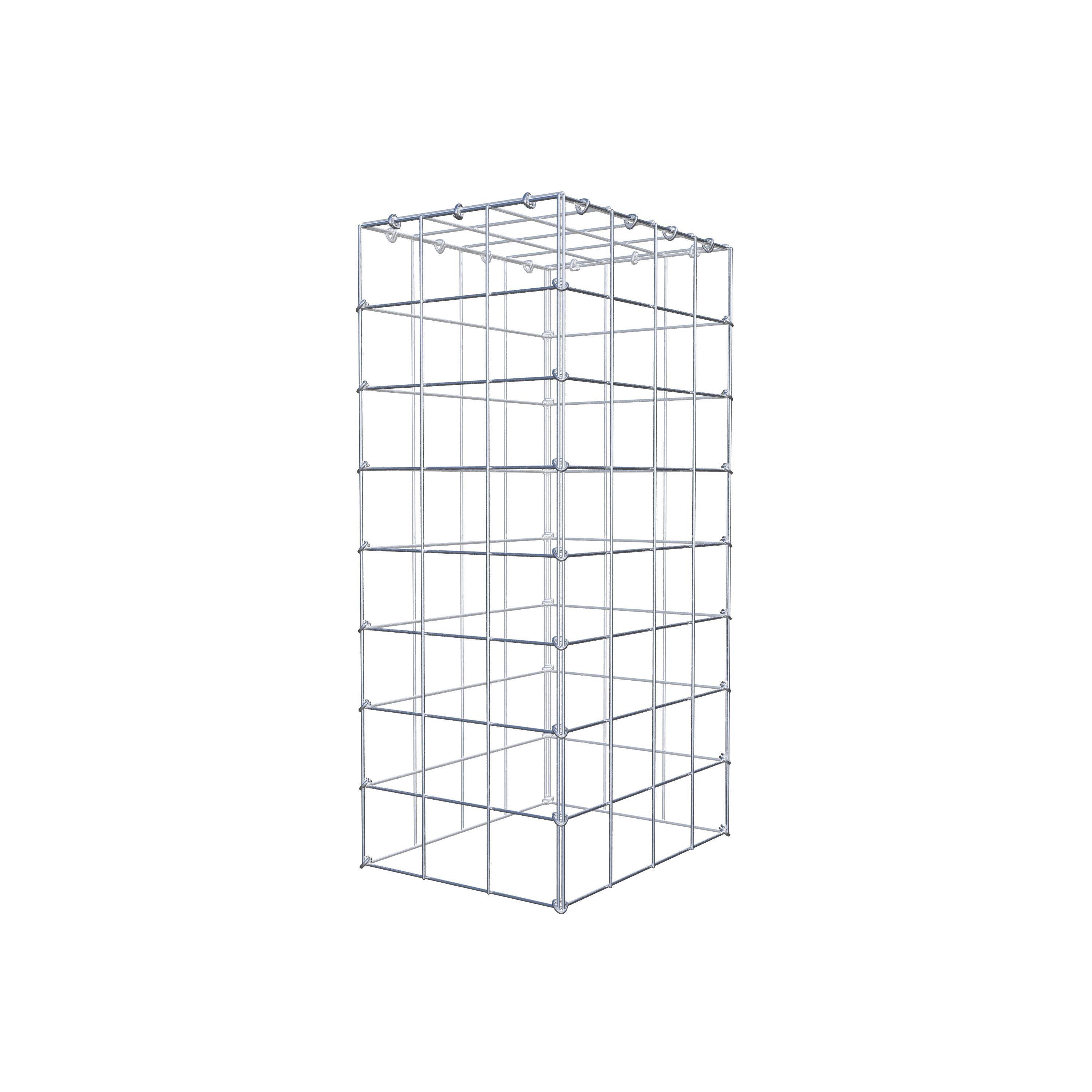 Gavión para apilar en acero galvanizado 80x40x30cm (LxAxP), malla 10 x 10cm, Anillo en C, sin rejilla inferior - 2