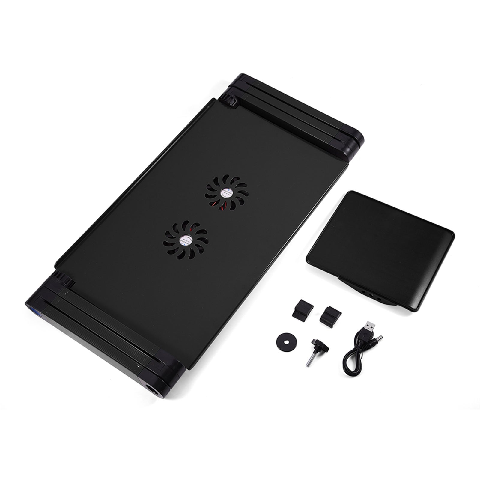 Support Ventilé Pliable Pour Ordinateur Portable 7 à 15 Pouces - 2 Ventilateurs USB, Angle Réglable - Refroidissement Et Ergonomie - 8