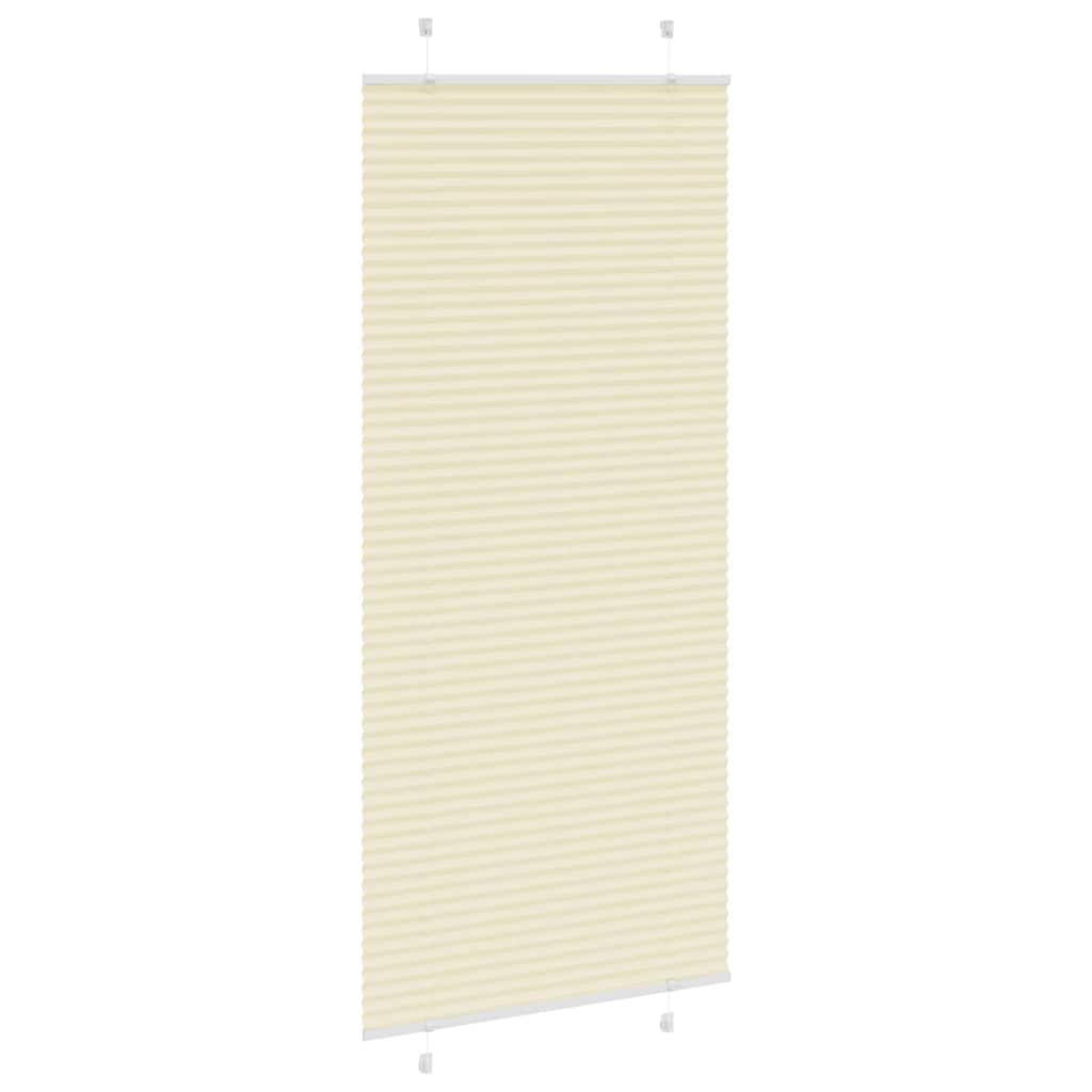 Tenda Plissettata Crema 100x200 cm Larghezza Tessuto 99,4 cm vidaXL - 5