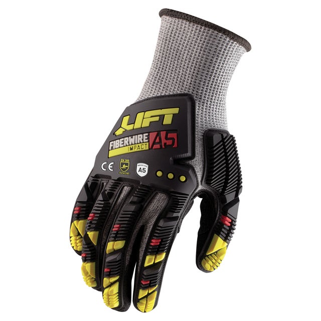Gants de protection antichoc LIFT SAFETY FIBERWIRE A5 IMPACT NITRILE MICROFOAM L