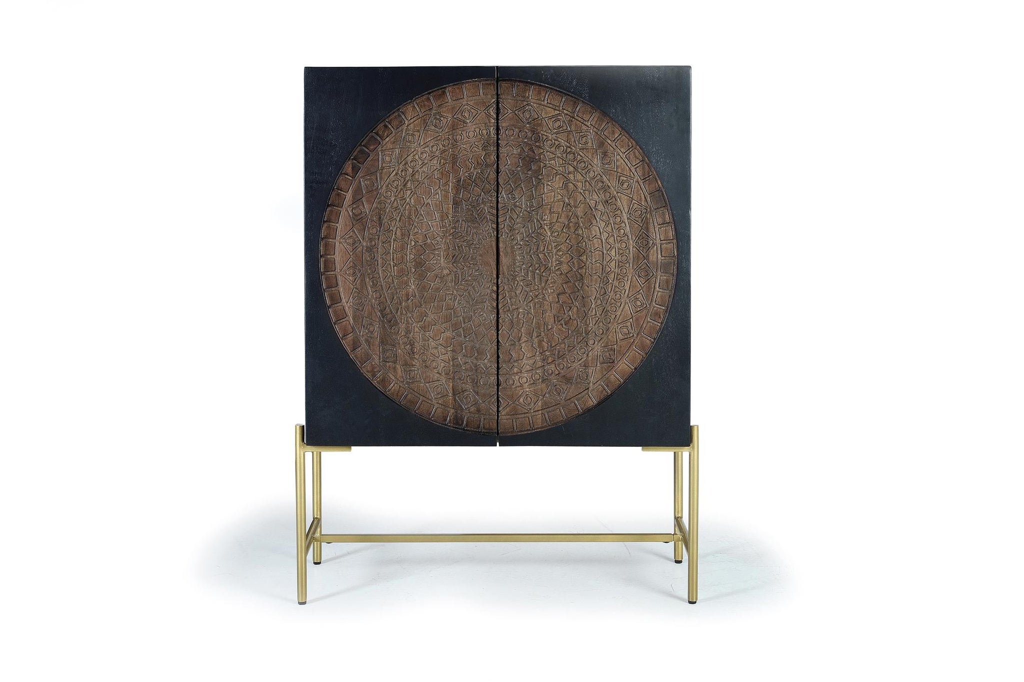 Szafka z drewna mango 100 cm, rustykalny styl etniczny - 143x100x45 GYC