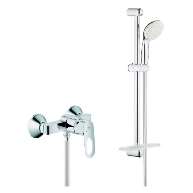 Grohe Pack BauLoop mitigeur de douche + Ensemble de douche complet 2 ...