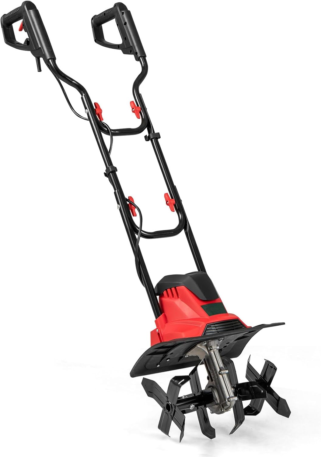 Elektryczna Glebogryzarka Przewodowa 1200 W, Ręczna Glebogryzarka z Frezem 10 A, Szerokość Robocza i Głębokość Robocza 22cm (Czerwona, Szerokość 36,5)