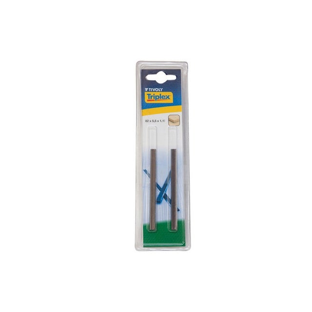 Tivoly • 2 Lames de Rabot Réversibles • Lames en Carbure • 82mm*5,5mm*1,1 mm • Pour tous les Rabots Électriques
