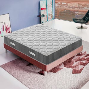 Matelas Ebac Modèle Montana 140x190 Cm - Blanc, 100% Polyester