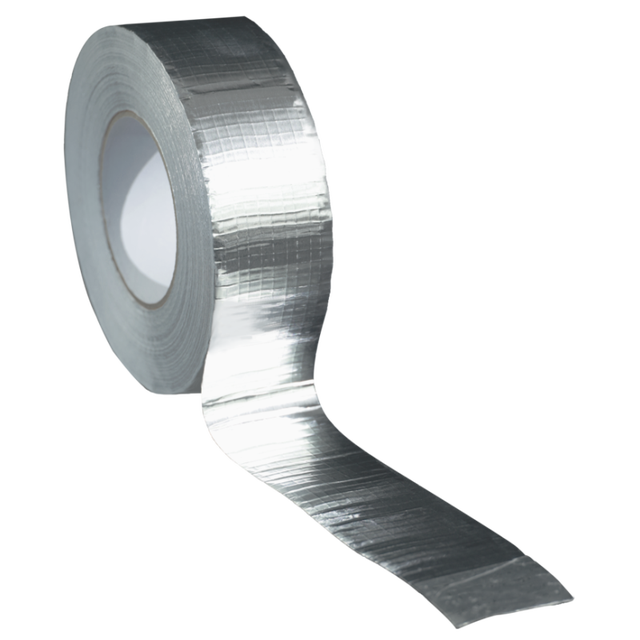 Ruban adhésif aluminium renforcé largeur 50 mm longueur 50 mètres - assemblage isolants et gaines
