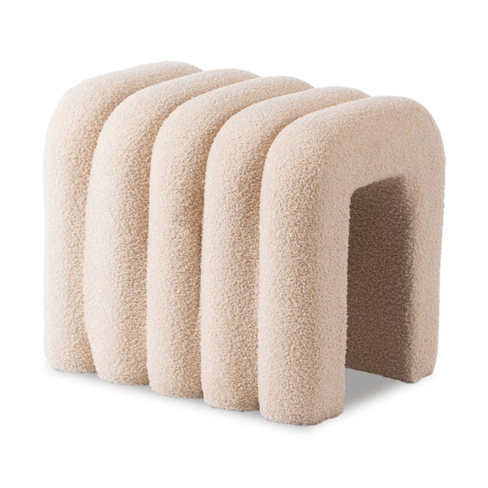 Pufa Siedzisko Do Przedpokoju Toaletki Teddy Puf Beżowa PIKSEL
