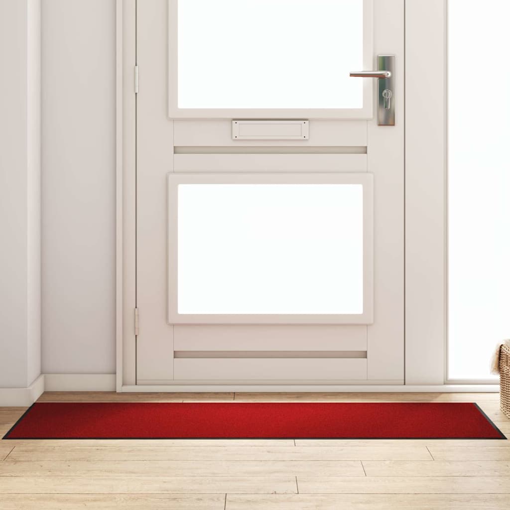 Dywanik wejściowy Czerwony i Czarny 60 x 180 cm 100% poliamid vidaXL