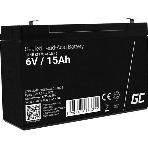 Green Cell Batterie AGM VRLA 12V 40Ah - Batterie Plomb Sans Entretien UPS Alarme Secours