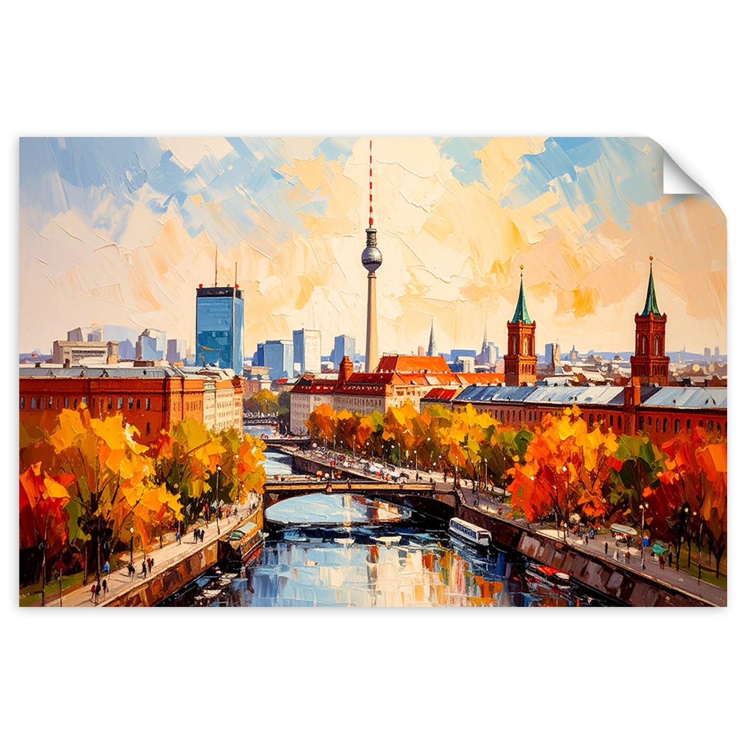 Naklejka samoprzylepna, Panorama Berlina Miasto 30x20