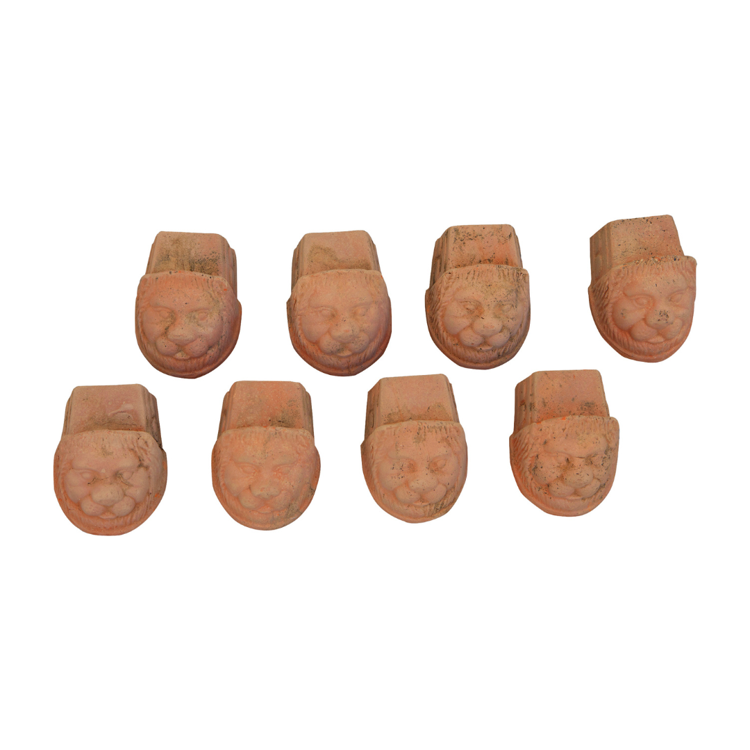 BISCOTTINI Set 8 Piedini Sottovaso Zampa di Leone in Terracotta Toscana - Supporto per Vasi da Esterno - Piedini Sotto Vaso 10x8x8cm Made in Italy - 3