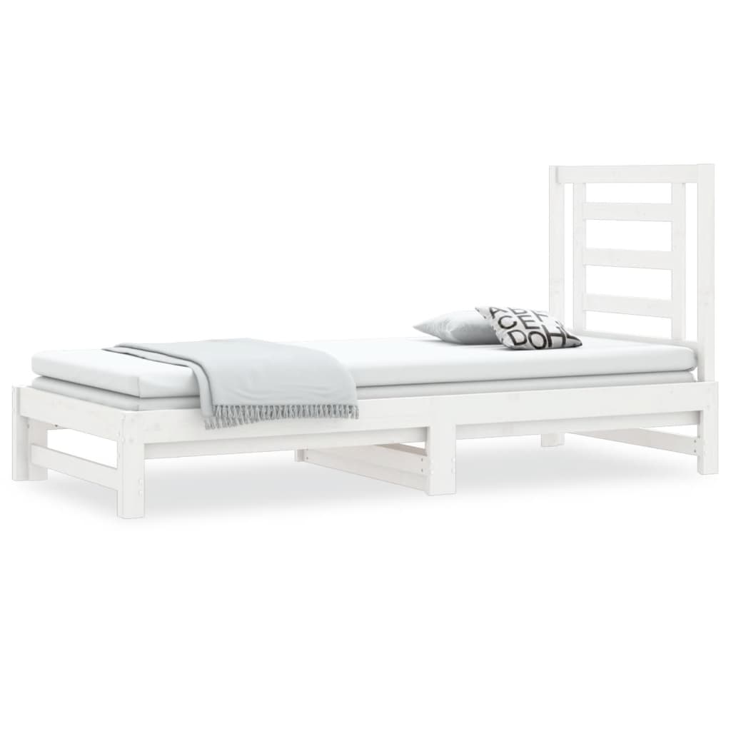 Sofá cama   cama para adultos extraíble madera maciza de pino blanco 2x(90x200) cm cfw595820