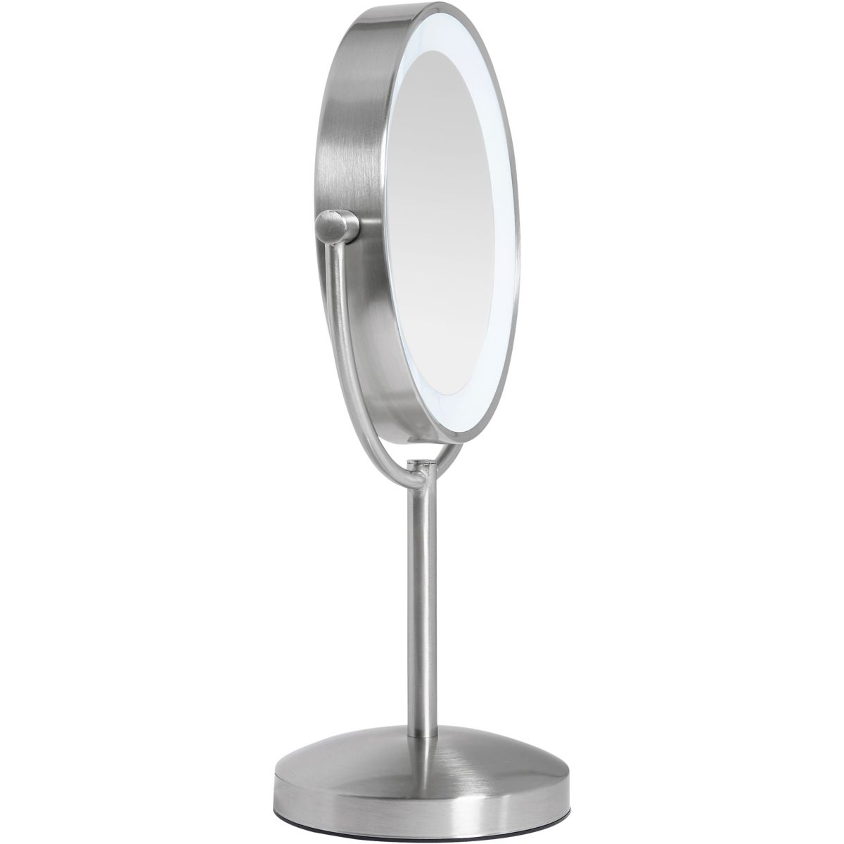 Miroir Rétro Babyliss Argenté - Années 70-90, Diamètre 25 Cm, Cadre Rond Argent, état Neuf