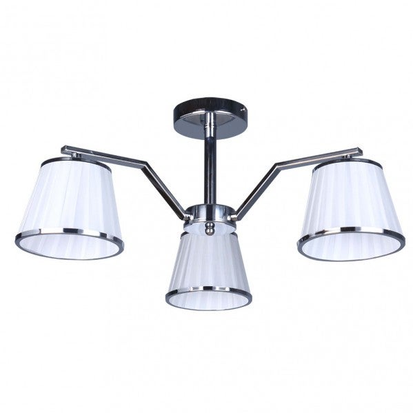 Lampe Trebol 3xe14 Chrome Écran Blanc 24x56x56 Cm FABRILAMP - 2