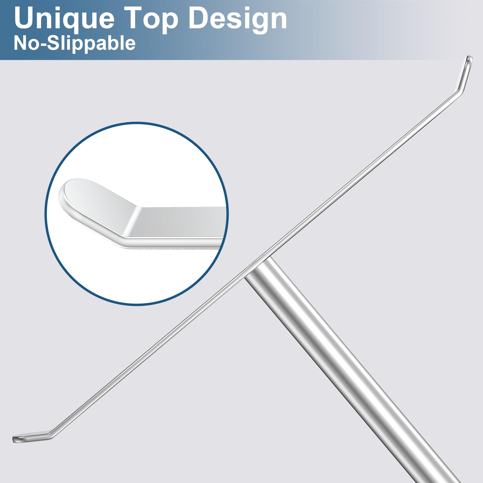 Wieszak na ręczniki w kształcie litery T ze stali nierdzewnej do łazienki i kuchni, wodoodporny organizer blatowy z podstawą odporną na zarysowania - 5