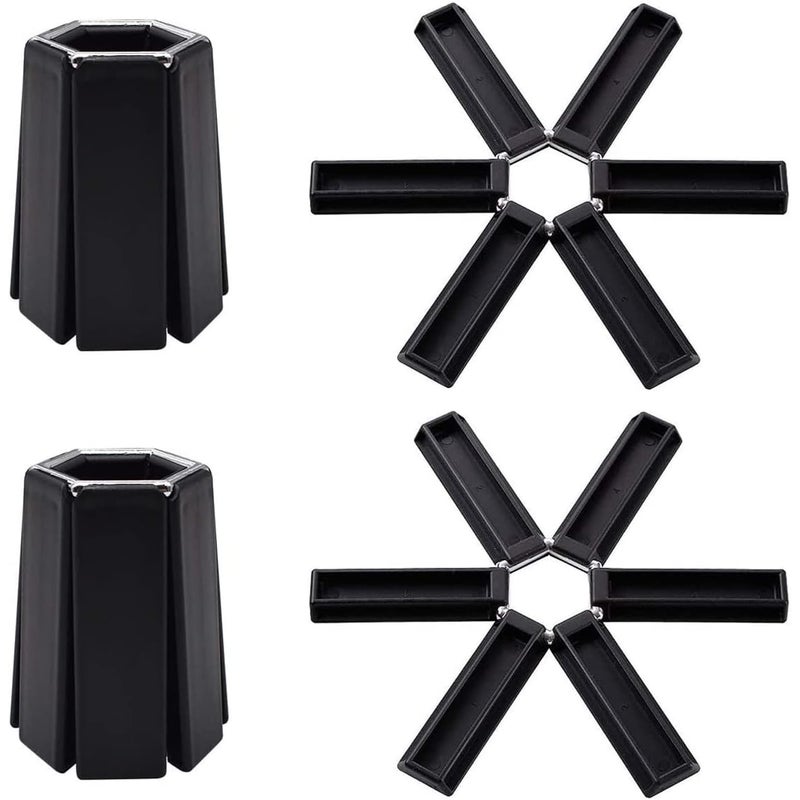 Zestaw 4 składanych i antypoślizgowych podkładek pod naczynia, kreatywne termoizolacyjne podkładki do kuchni i jadalni