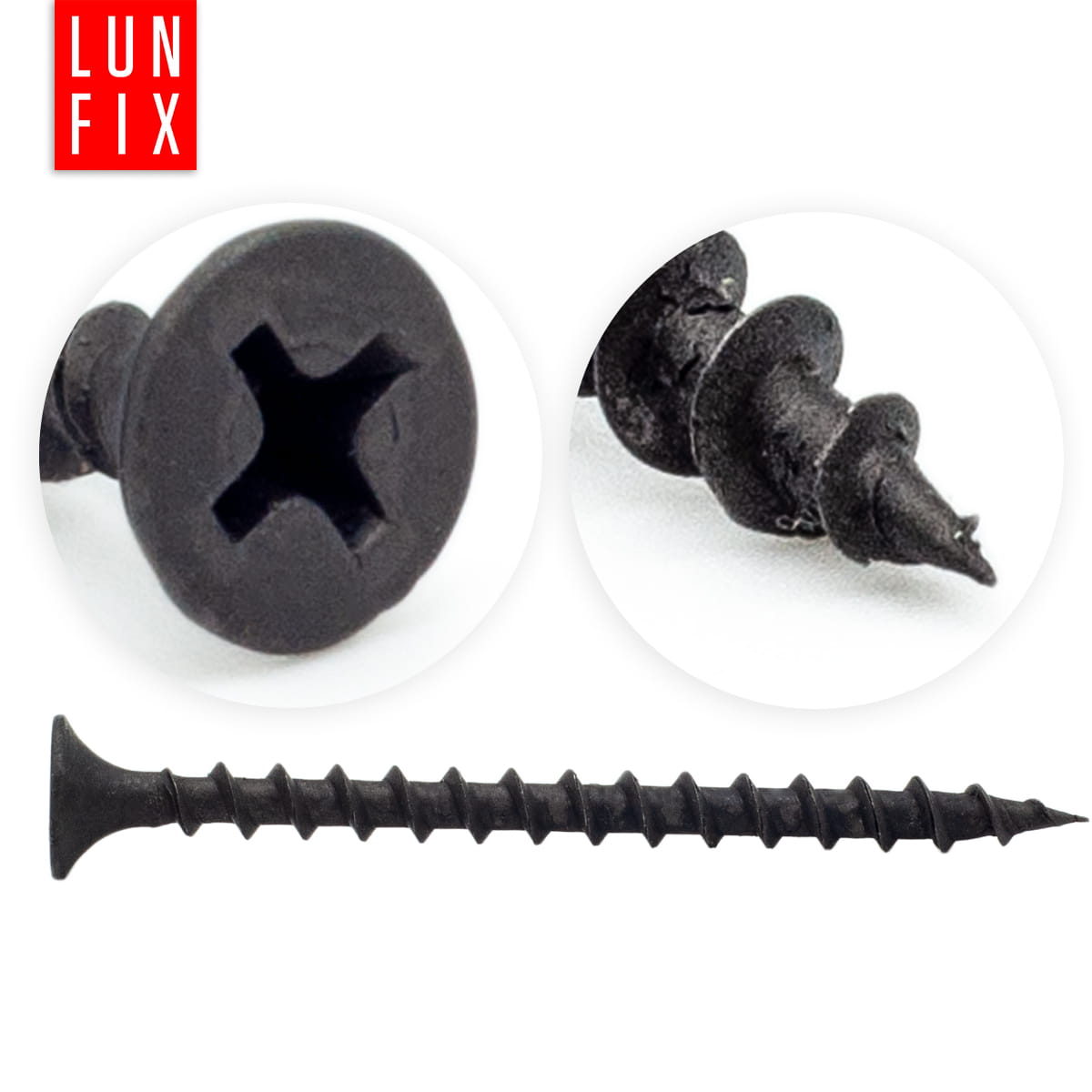 Wkręty do kartongipsu do drewna 3,5x3,5mm 1000szt. - 3