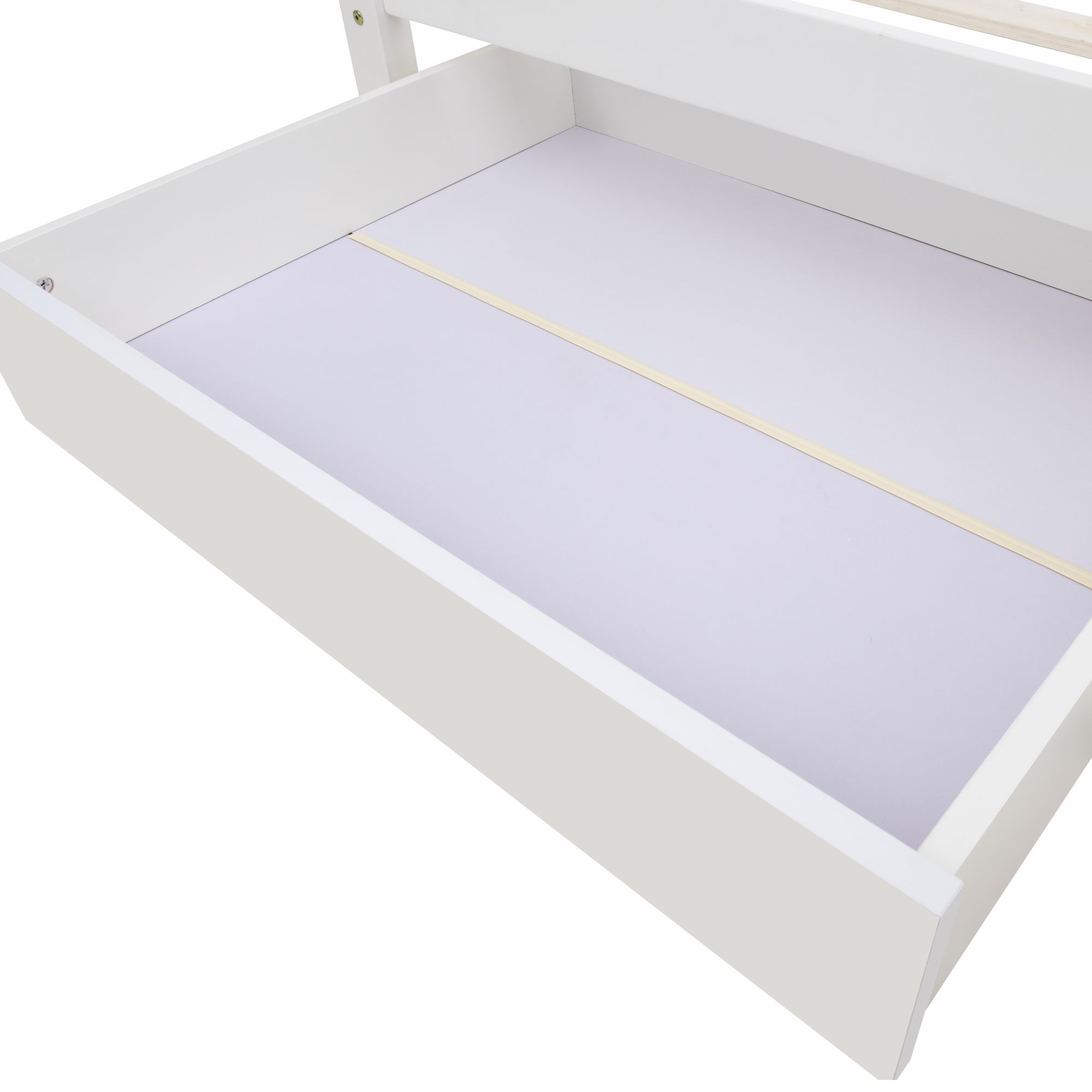 Łóżko dla dorosłych z zagłówkiem ze schowkiem + szufladą + stelażem - 90x200cm - lite drewno - białe - 8