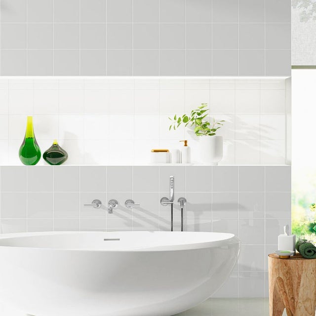 Carrelage Mur Brillant CERAGNI LISSE Gris 100 | 20x20 (carton avec 25 unités = 1 m2)