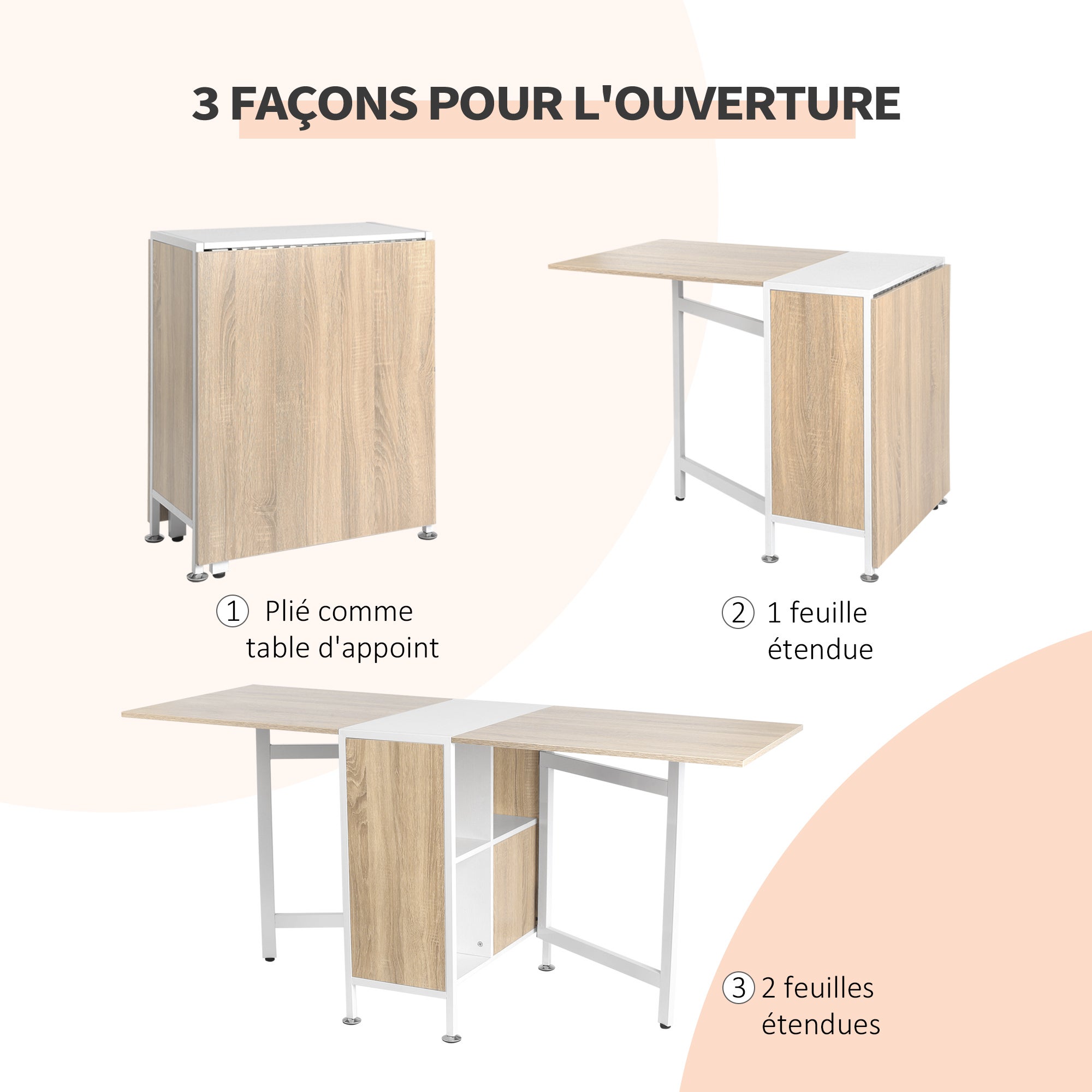 table de cuisine MDF HOMCOM - 7