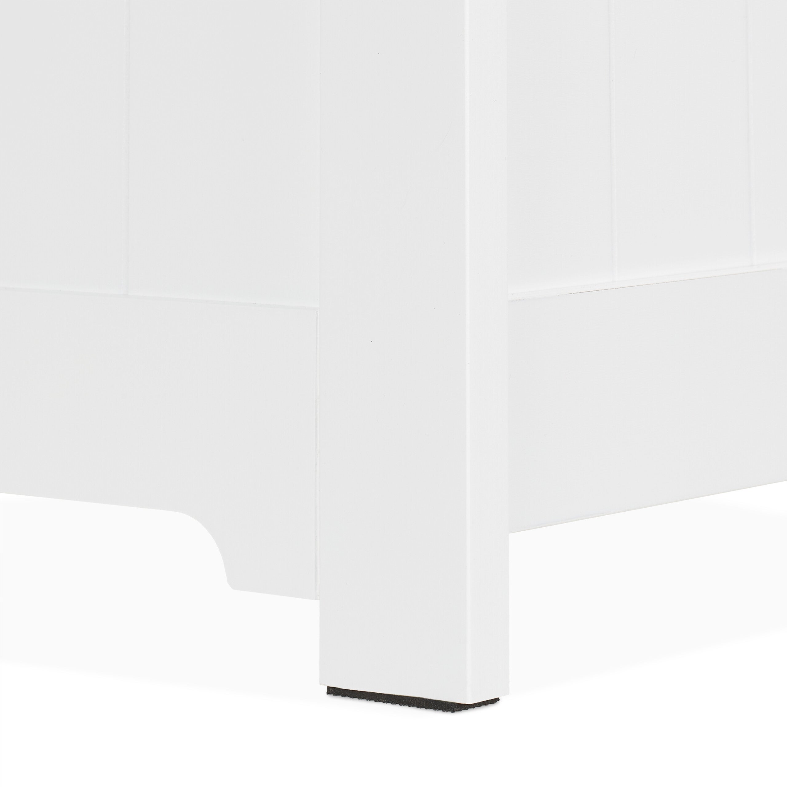 Coffre de rangement avec couvercle, grande caisse pour jouets, H x L x P : 45 x 80 x 40 cm, MDF, blanc, Relaxdays - 9