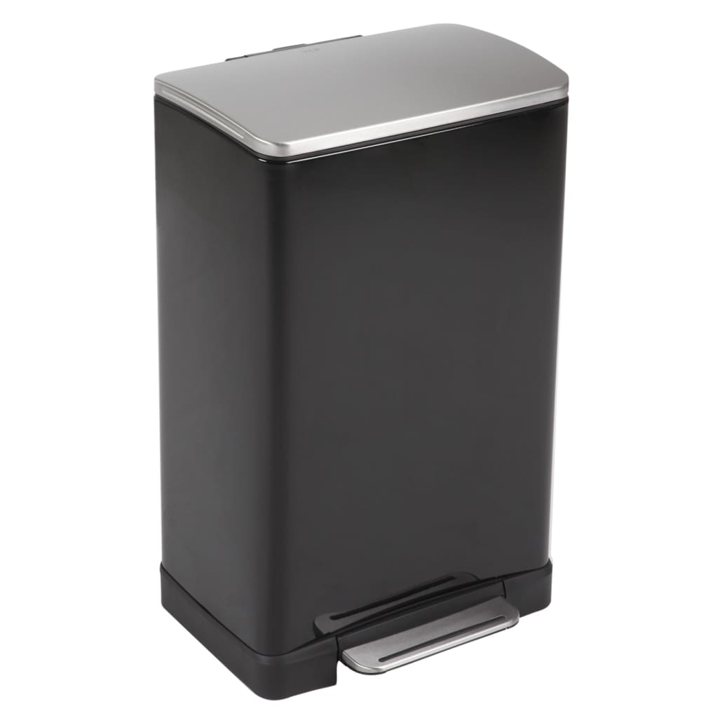 Cubo de pedal E-Cube 40 L negro mate | Leroy Merlin