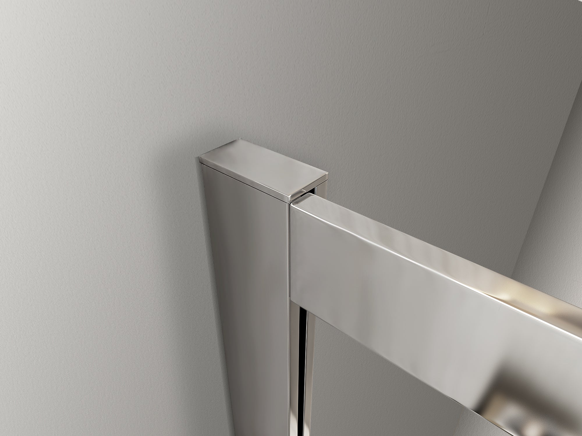 NALA Box doccia 6 mm angolare rettangolare profilo cromo reversibile H.190 70x90 - 4