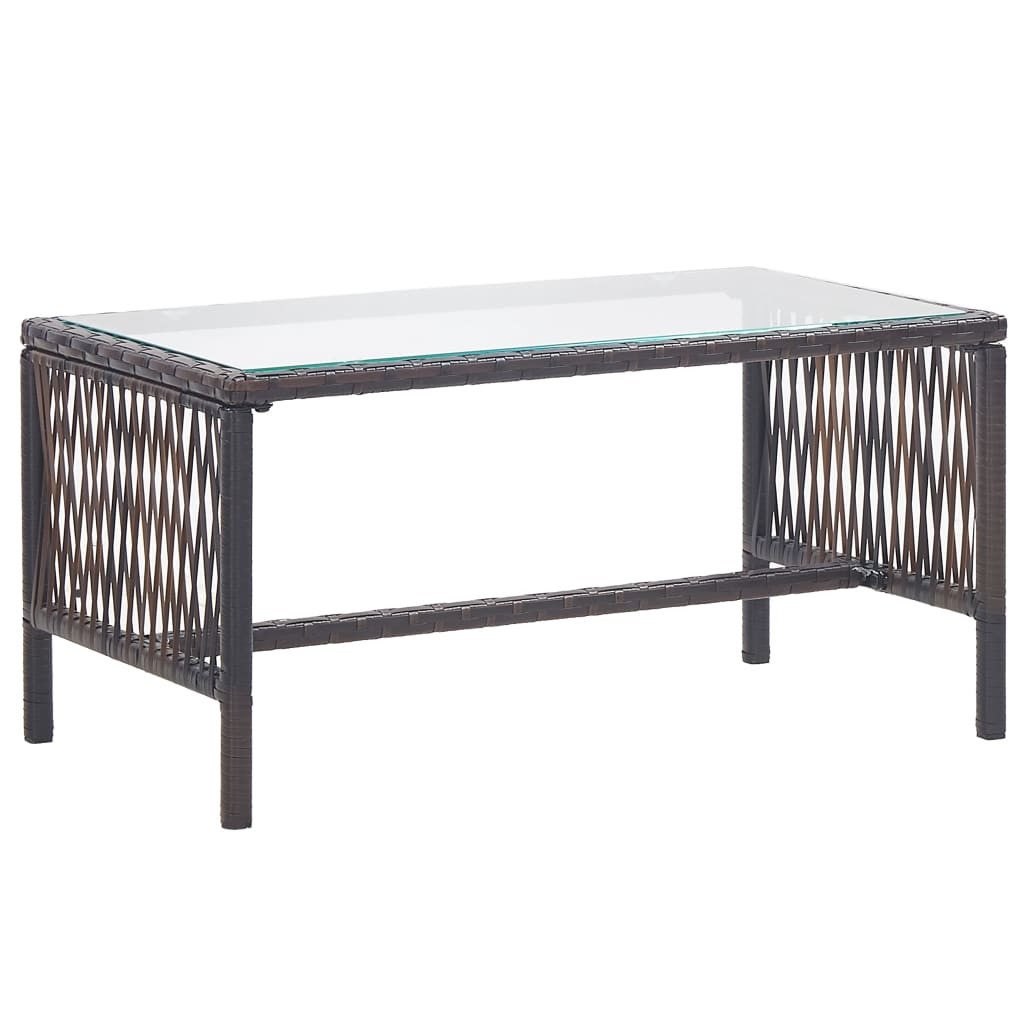 Salon de jardin 4 pcs avec coussins Résine tressée Marron 12 - 3