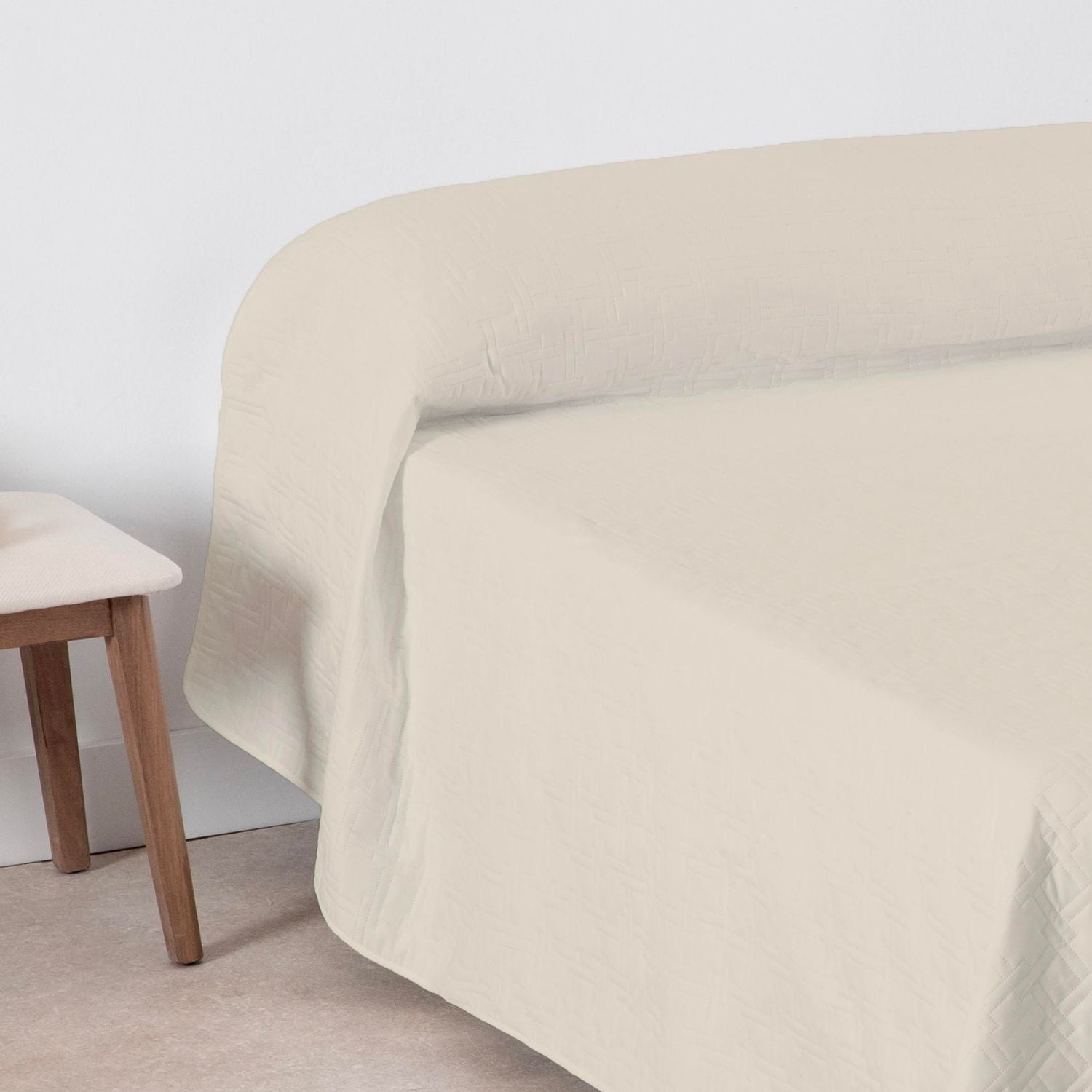 Colcha Primavera Verano Reversible Toscana Beige cama 150cm - 2