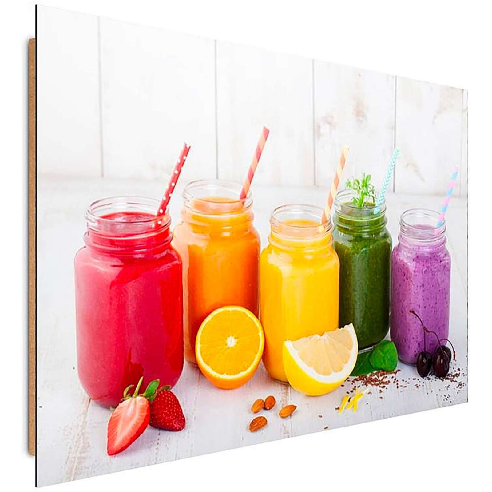 Tableau bois collection de fruits - 40 x 30 cm - 2