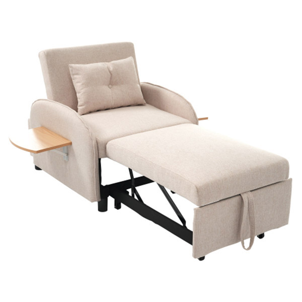 Divano letto singolo estraibile multifunzionale, chaise longue e