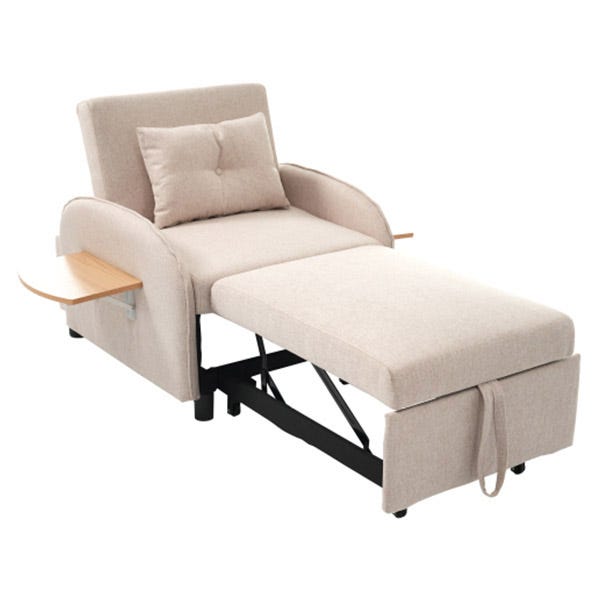 Divano letto singolo estraibile multifunzionale, chaise longue e