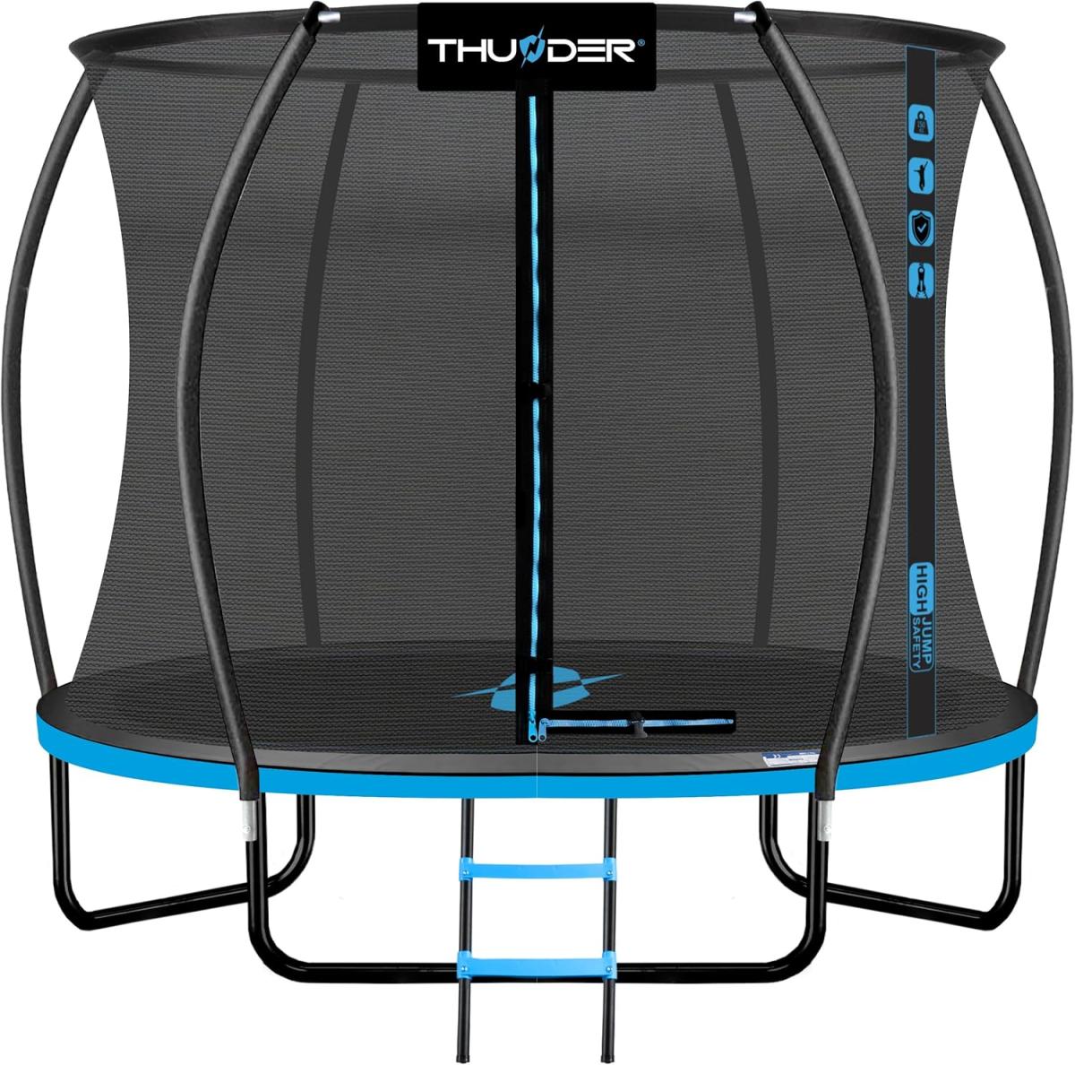 Trampolina Ogrodowa 8ft 244CM wytrzymała batut do skakania z siatką Thunder