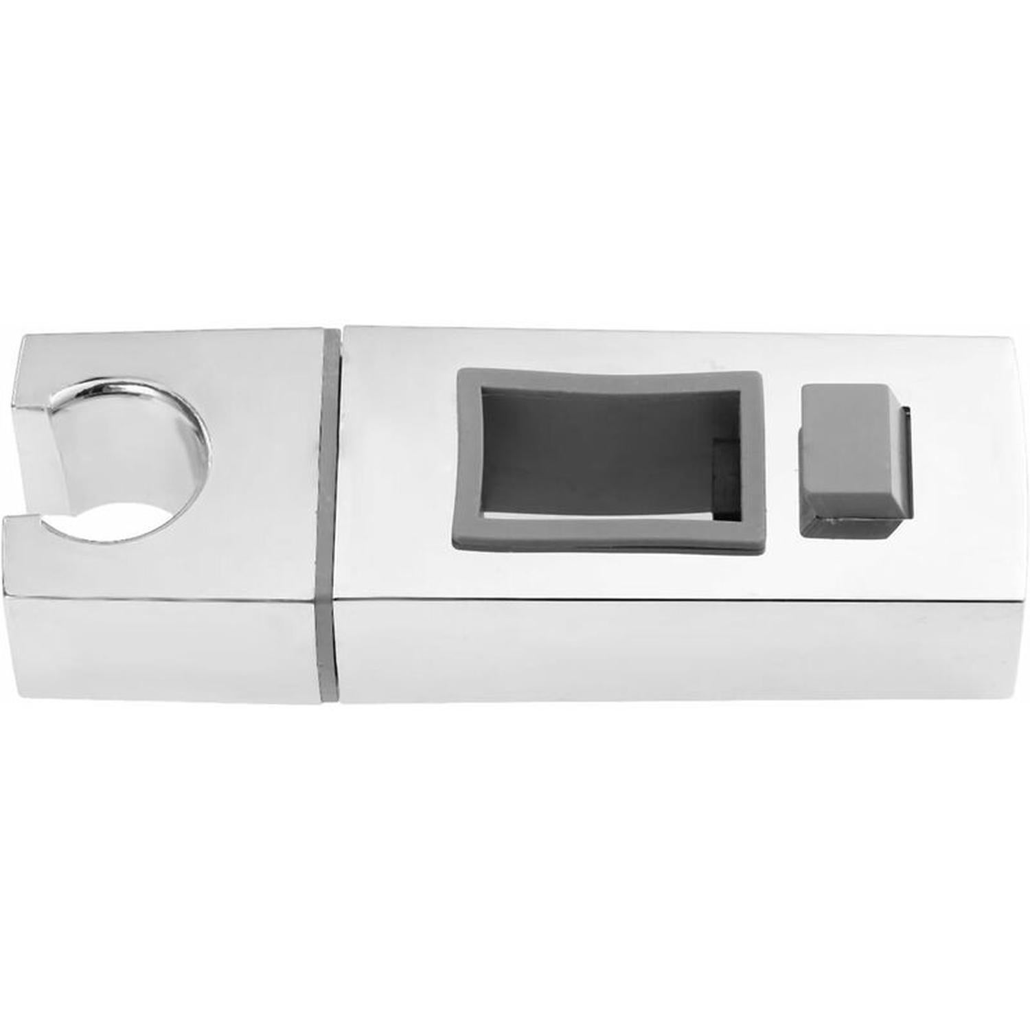Support Coulissant de Pommeau de Douche pour rail-15 x 30mm-rectangulaire, Support de Douche à Main Remplaçable carré, Support de Douchette ABS Chromé - 3
