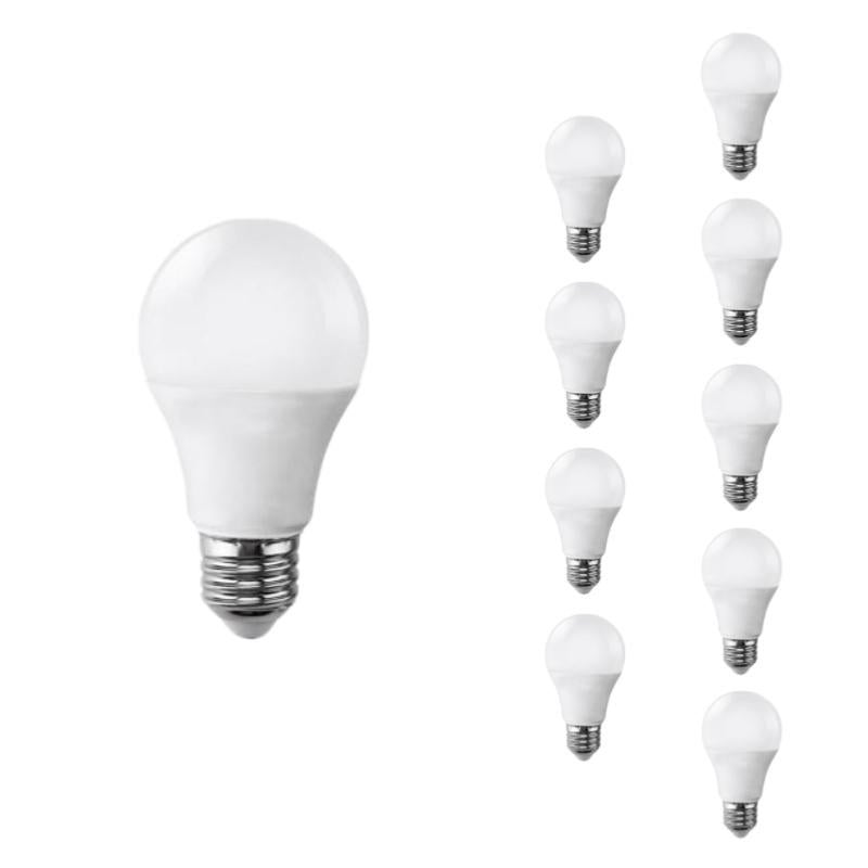 Ampoule LED E27 9W 220V A60 180° - Lot de 10 - Blanc Froid 6000K - 8000K - SILAMP - 3