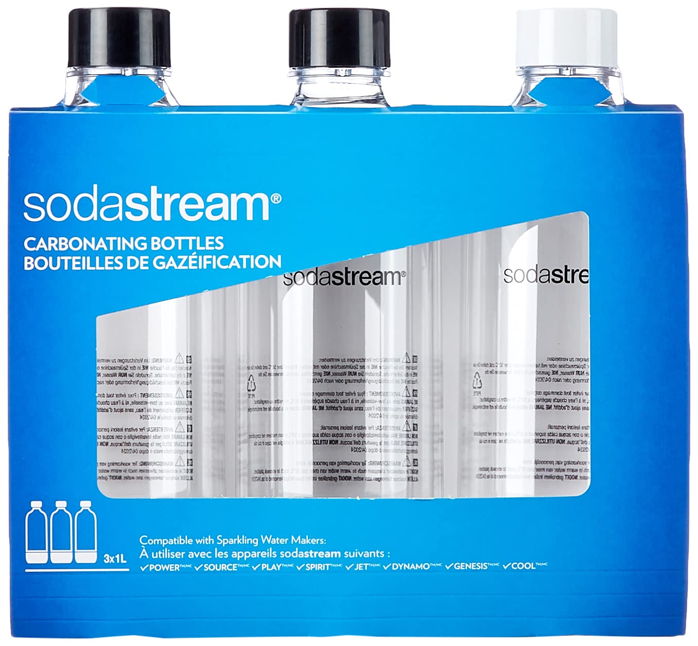 Bottiglia SodaStream In PET Con Base E Coperchio Acciaio - 1L Universale Per Gasatore Acqua - Foto 7