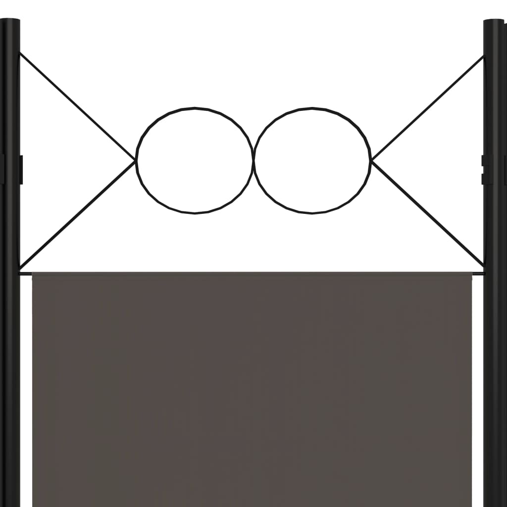 Cloison de séparation 4 panneaux gris anthracite 160x180 cm - COMFORTXL - 5